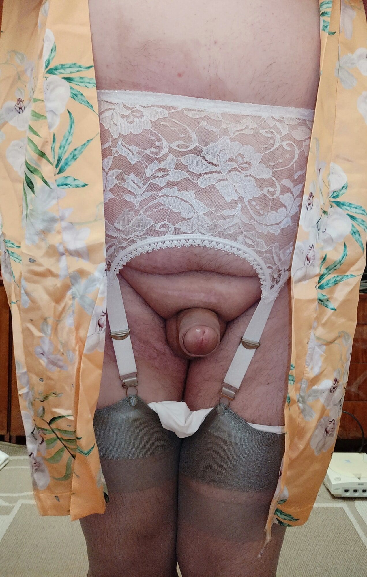 Sissy Aleksa posing neglige and stockings #37