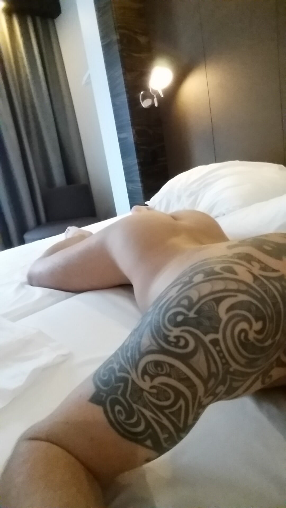 Horny guy showing butt and body in Berlin Hotel