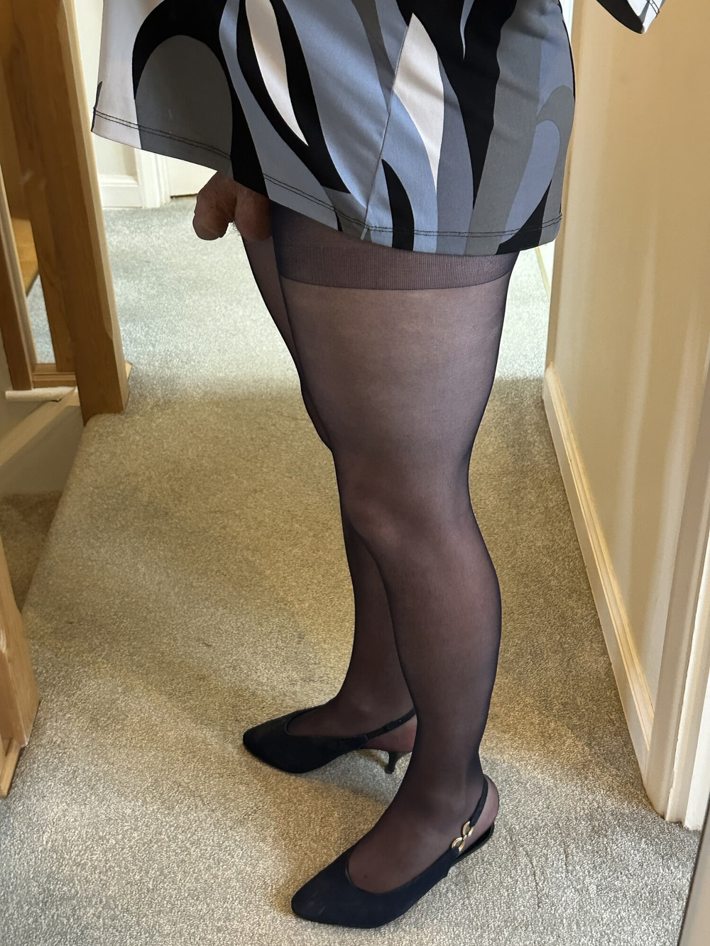Navy Blue sheer tights #47
