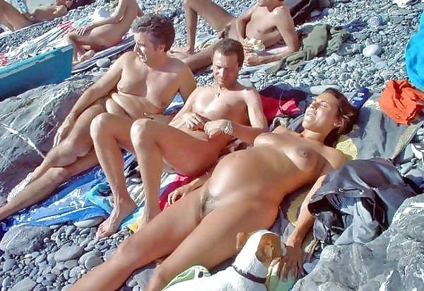Pregnant Nudist on Beach #16