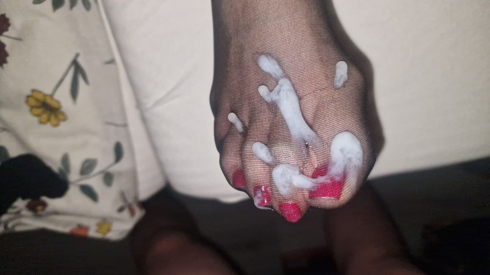 Semen on wife&#039;s feet all the time #29