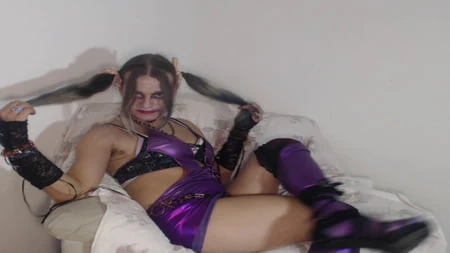 violet sissy bimbo harley quinn uniform brandynette aug              