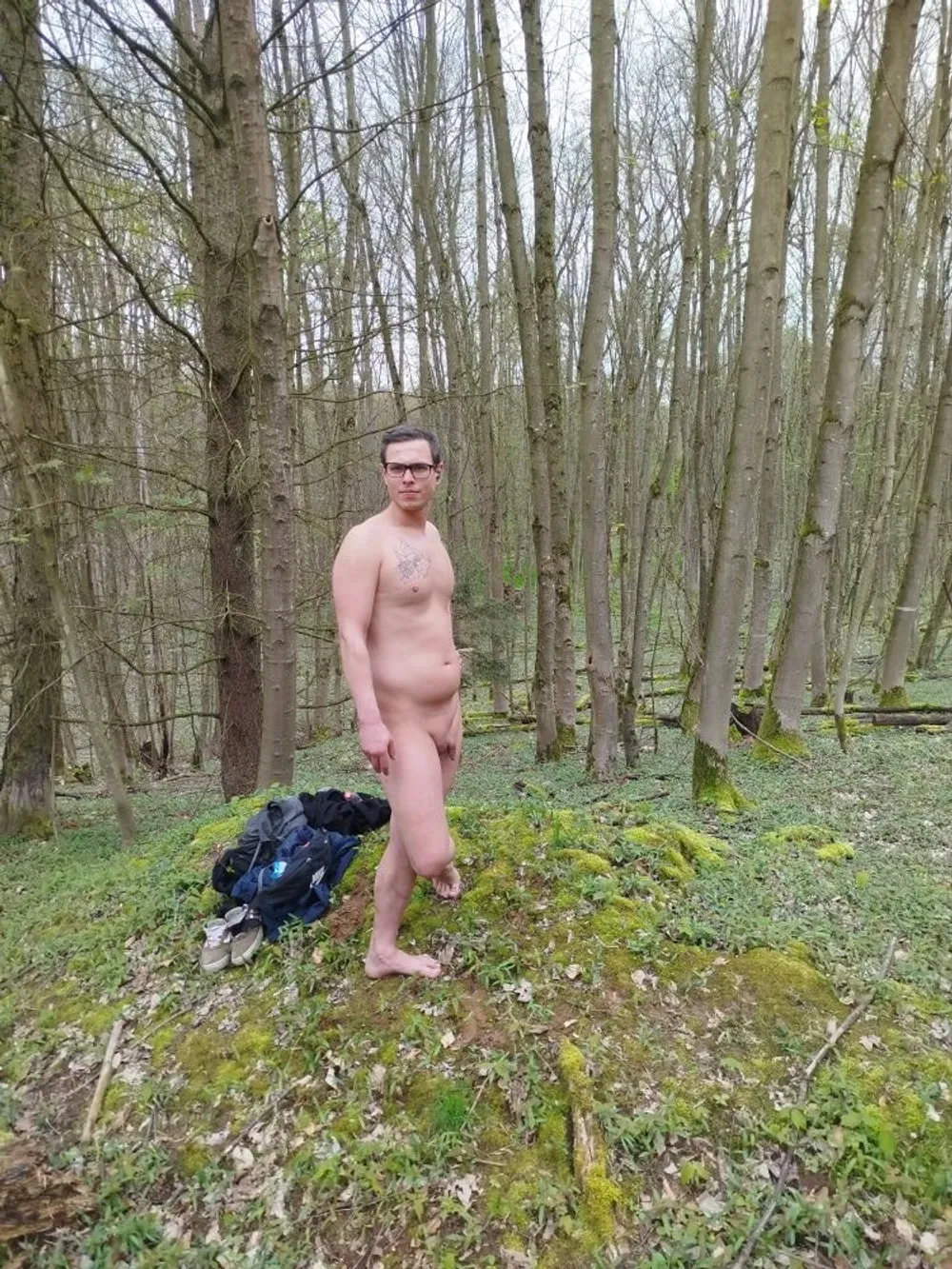 I&#039;m nude on a perch in the forest  #2