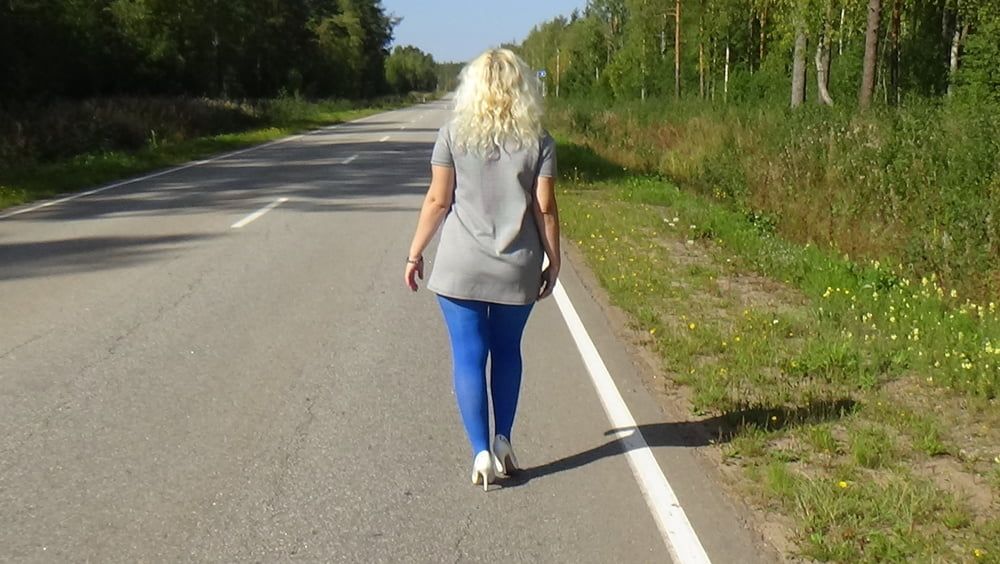 my ass in black pantyhose in nature #14