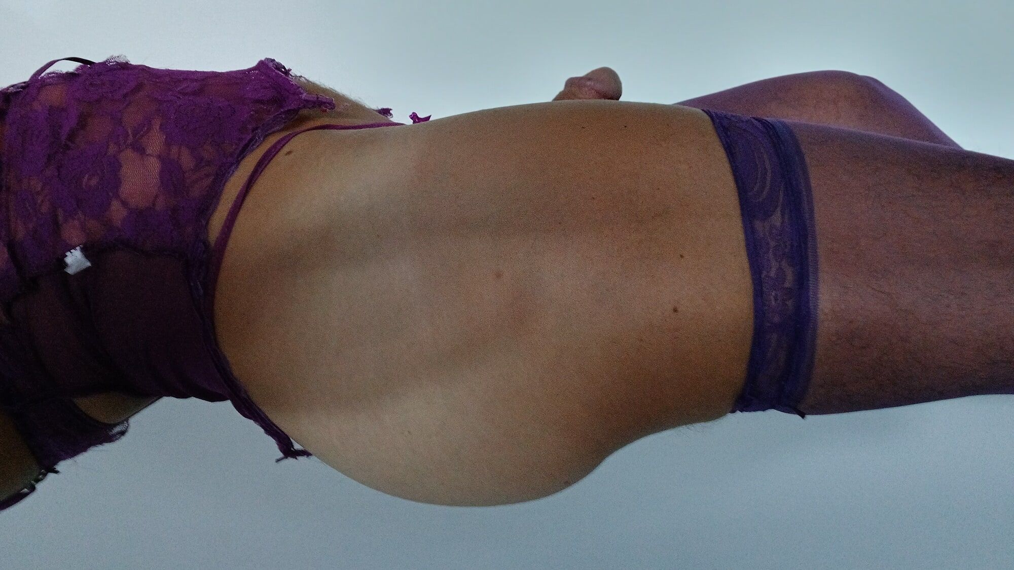 Purple stoking Purple lingerie  #16