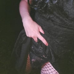 Night time in a graveyard