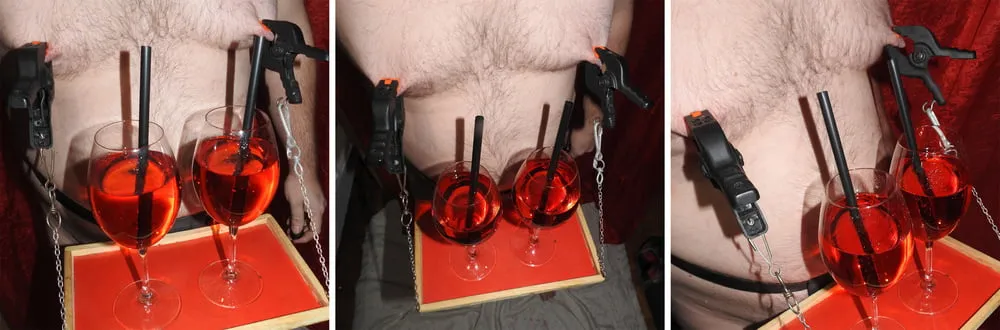 Served Spritz with Nipple Tray and Weight in my Balls #4