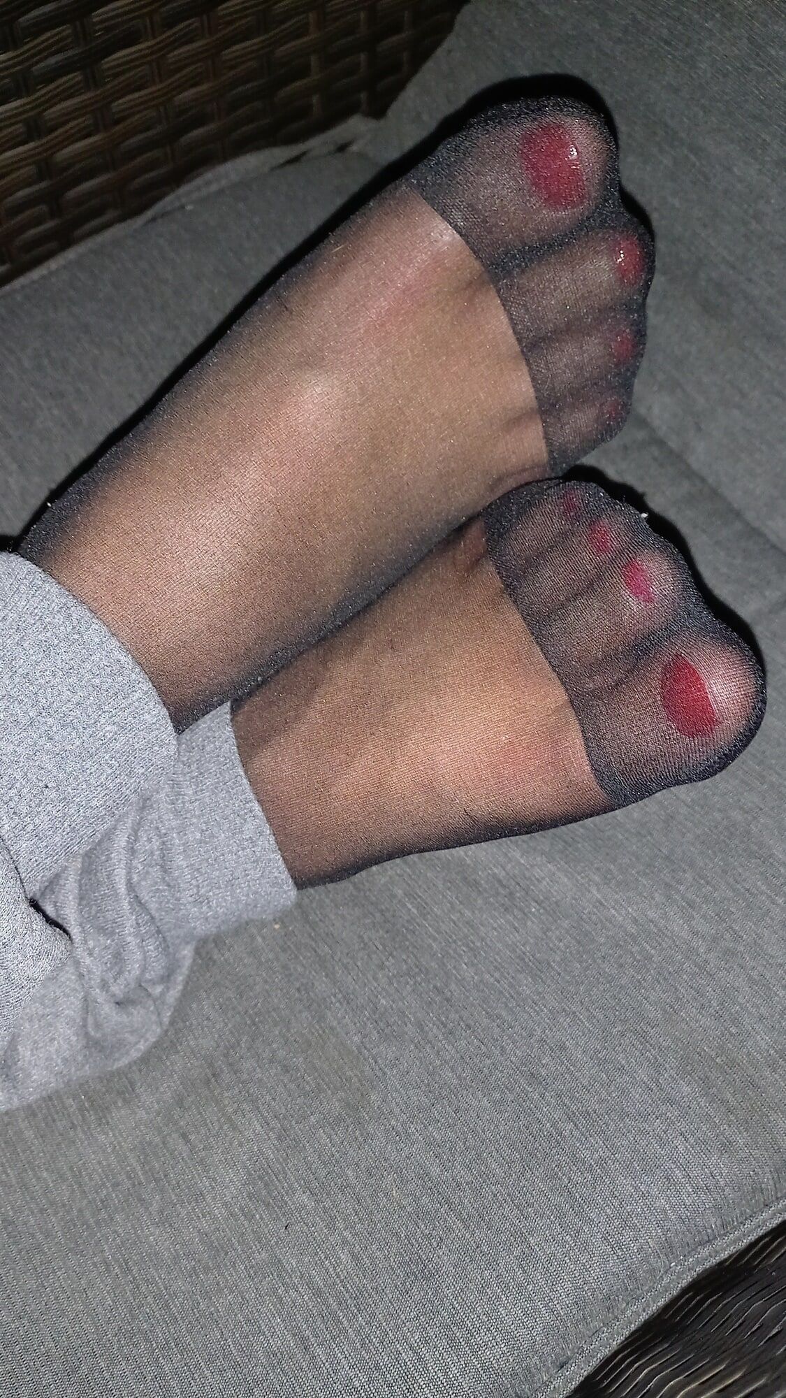 My sexy feet Red nails  #16