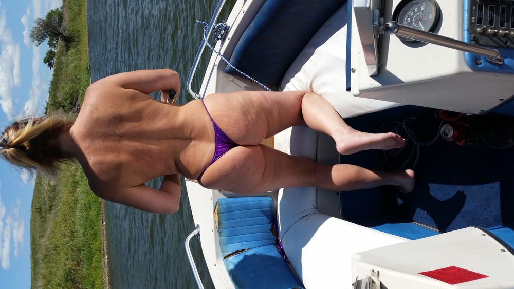 Purple thong bikini #9