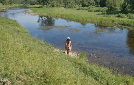 bathing in derzha river         