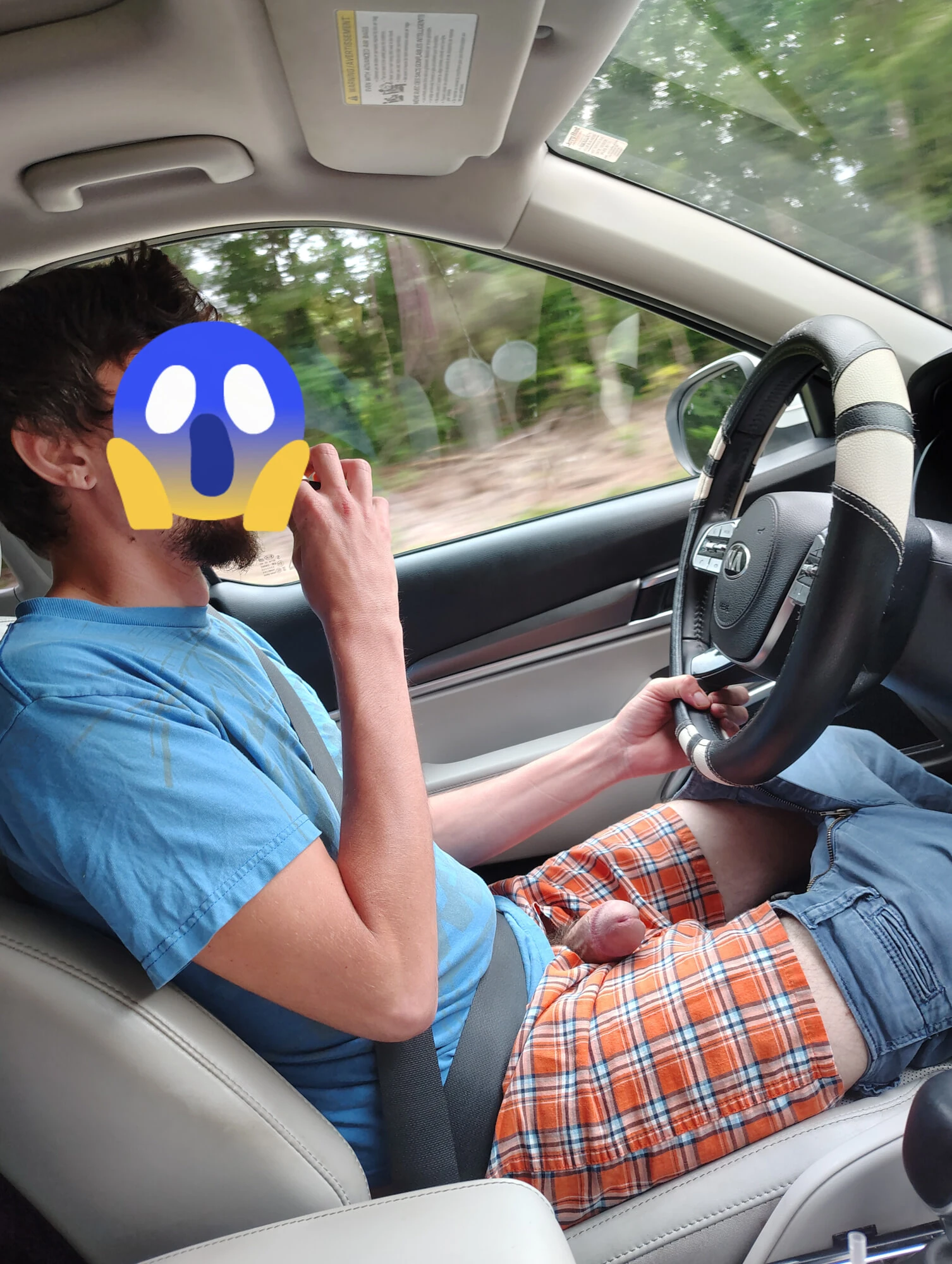 Riding with cock out