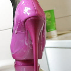 my wife's heels from the back