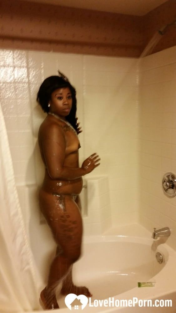 Black honey gets recorded as she showers #55