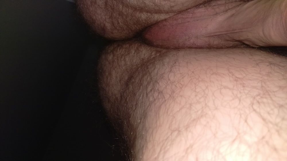 Nutsack + Balls stuffed in ass