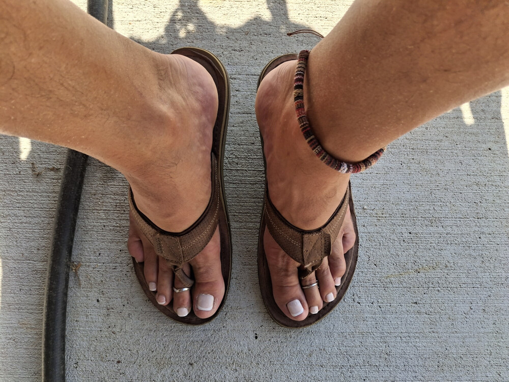 Sandals, nail polish and toe rings #25