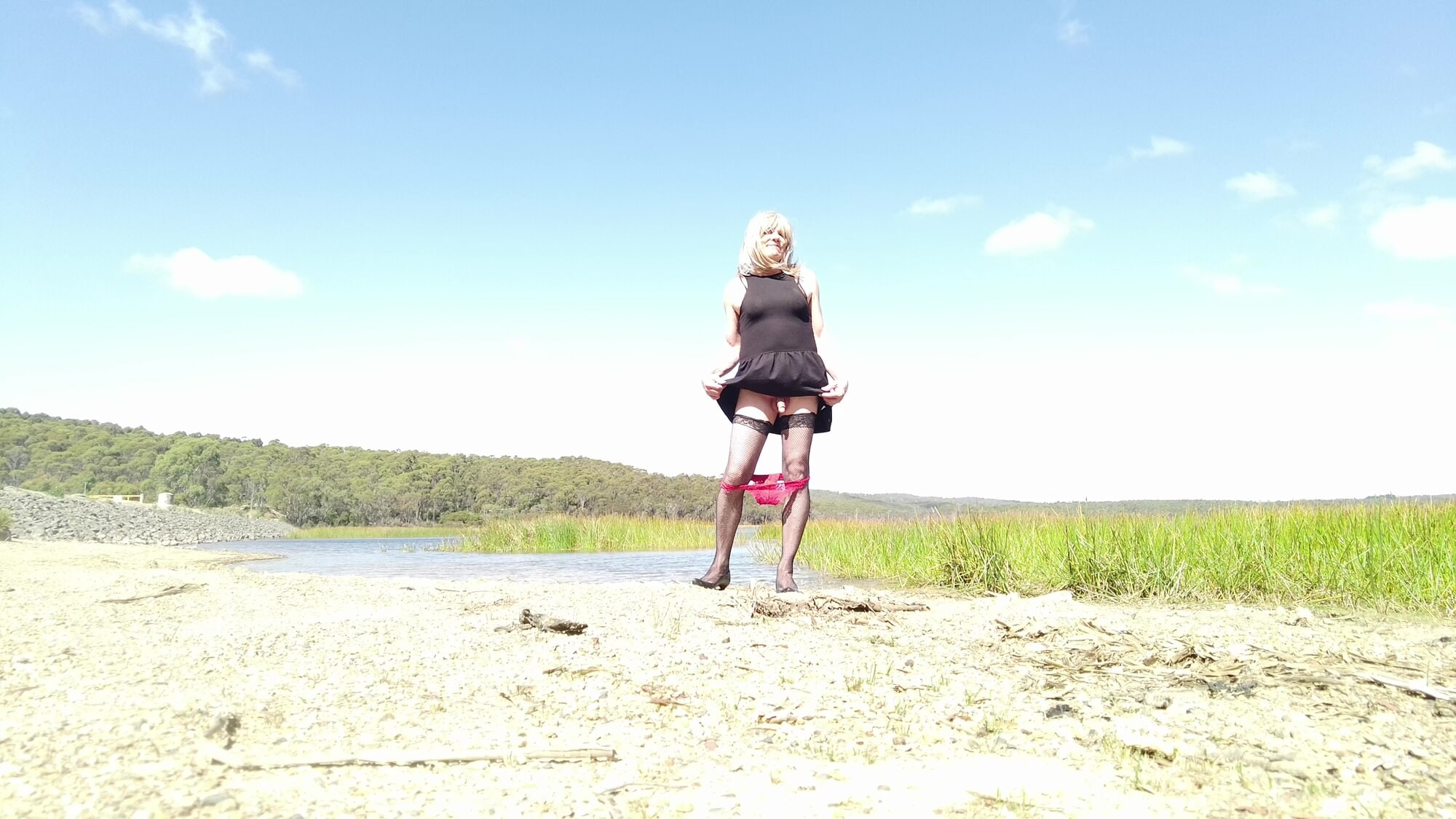 Crossdress Roadtrip - Lakeside Pantie drop #9