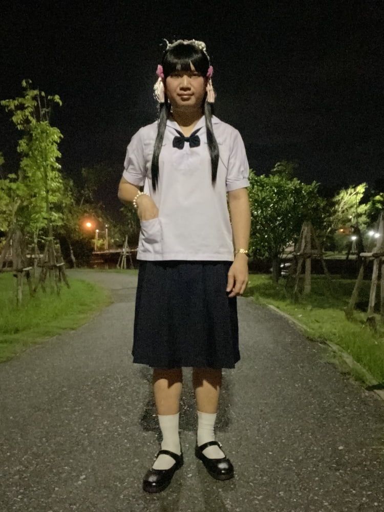 FN003 I dressed in my junior high school uniform #43