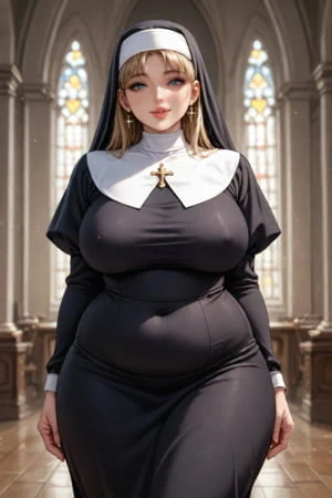 attractive busty nun         