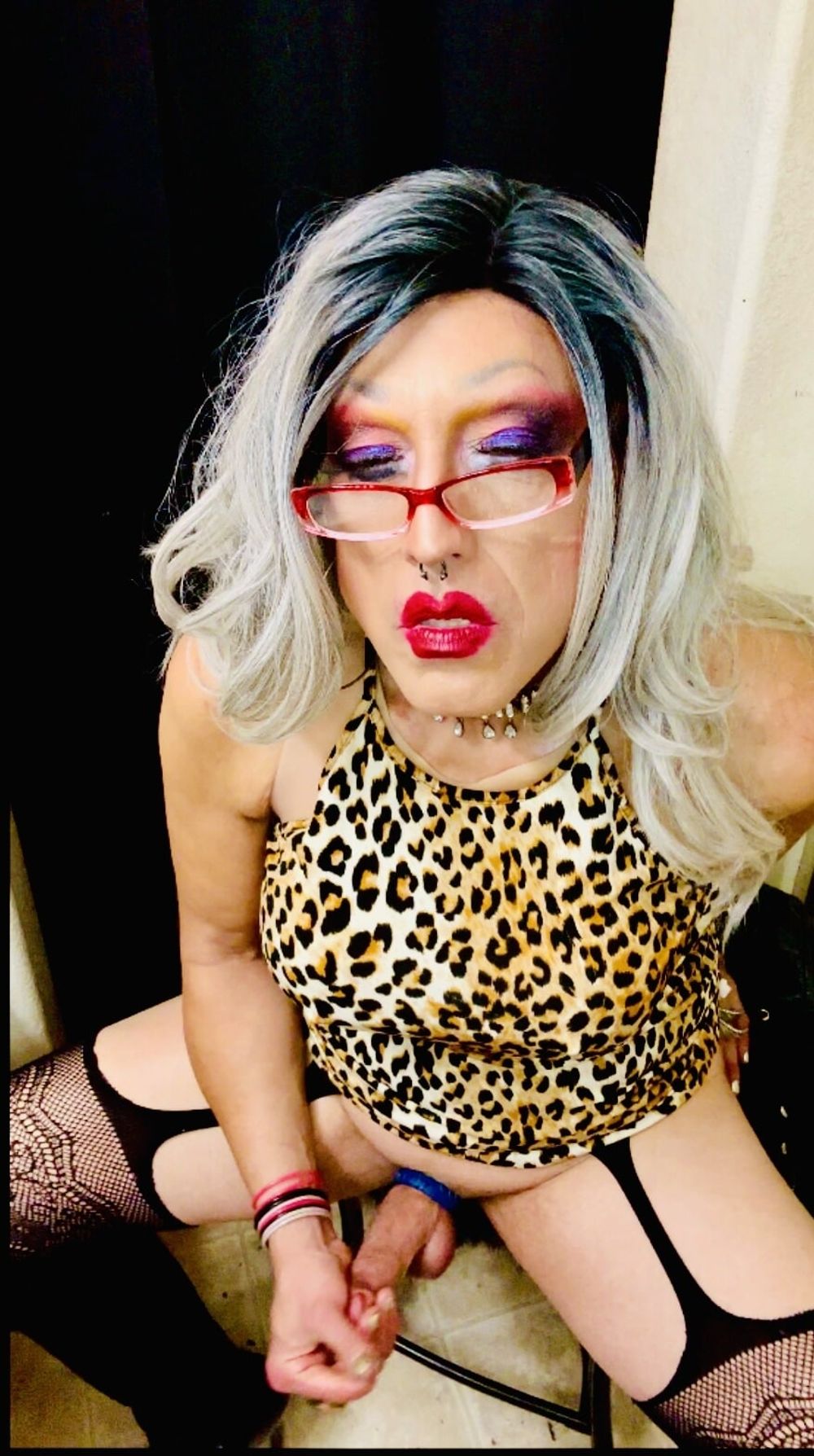 Marilyn Leopard Print Big Cock Smoking Cougar #16