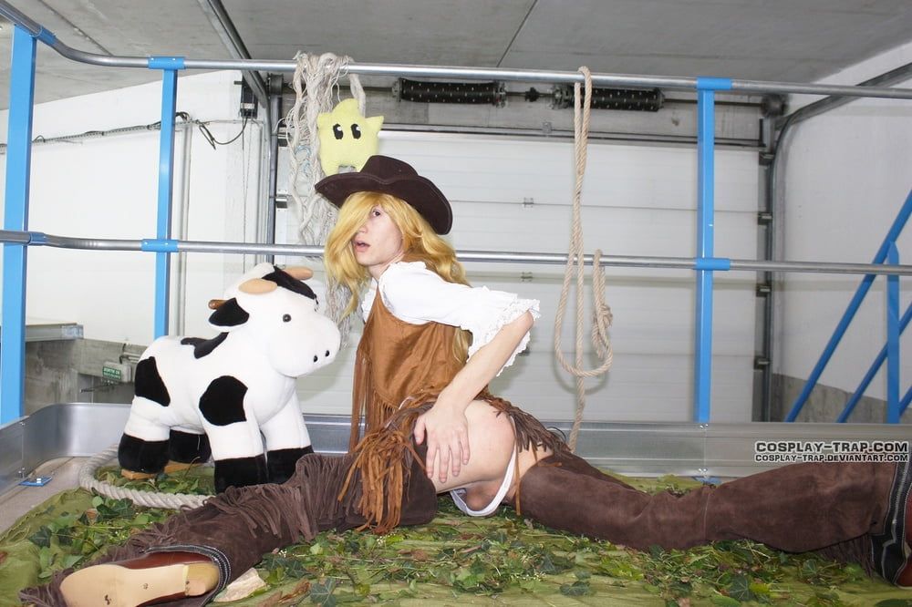 Crossdress cosplay chaps cowgirl Rosalina #7