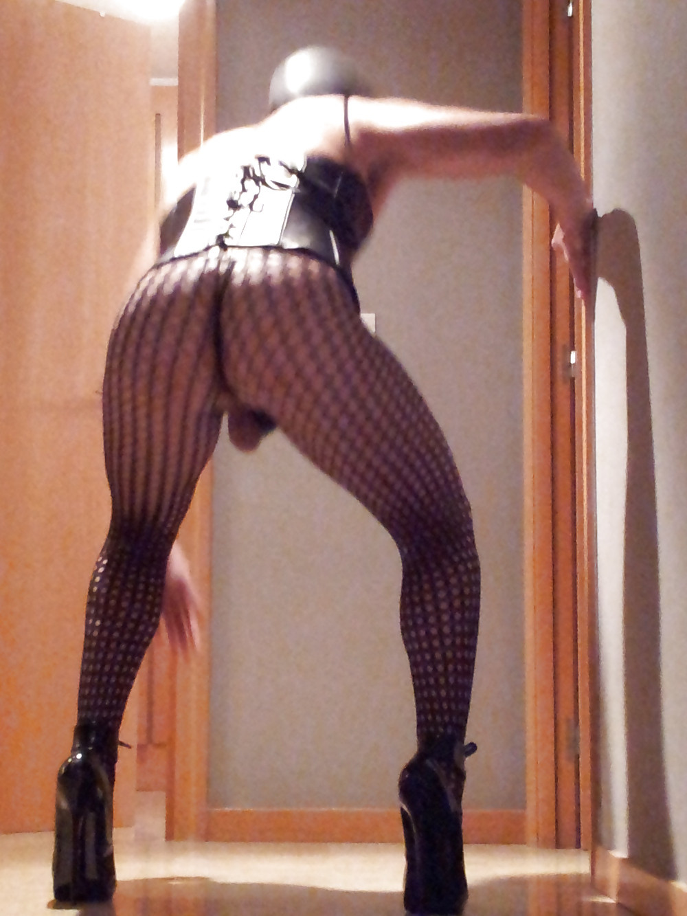 Fishnets and extreme fetish heels