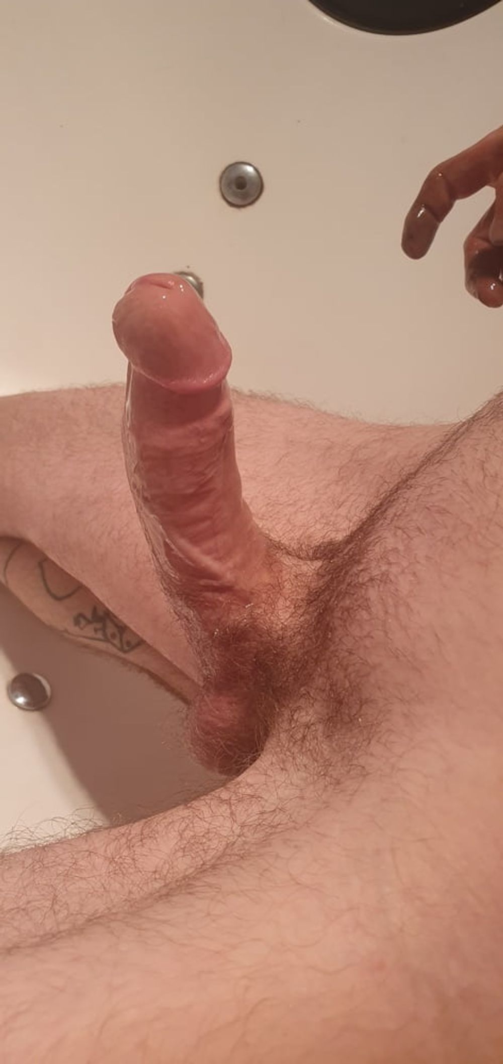 My hard curved cock #11