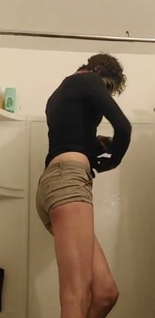 Mostly ass shots trying on clothes