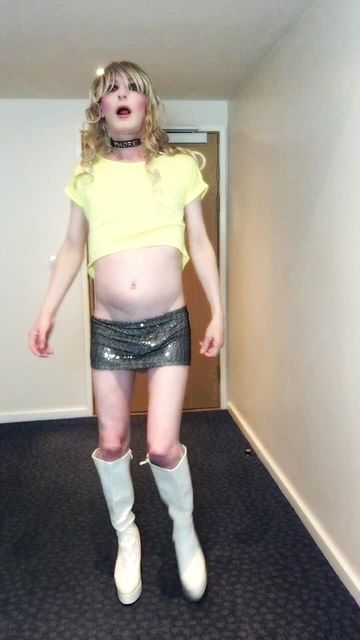 Sissy Poses In Sparkly Skirt #18