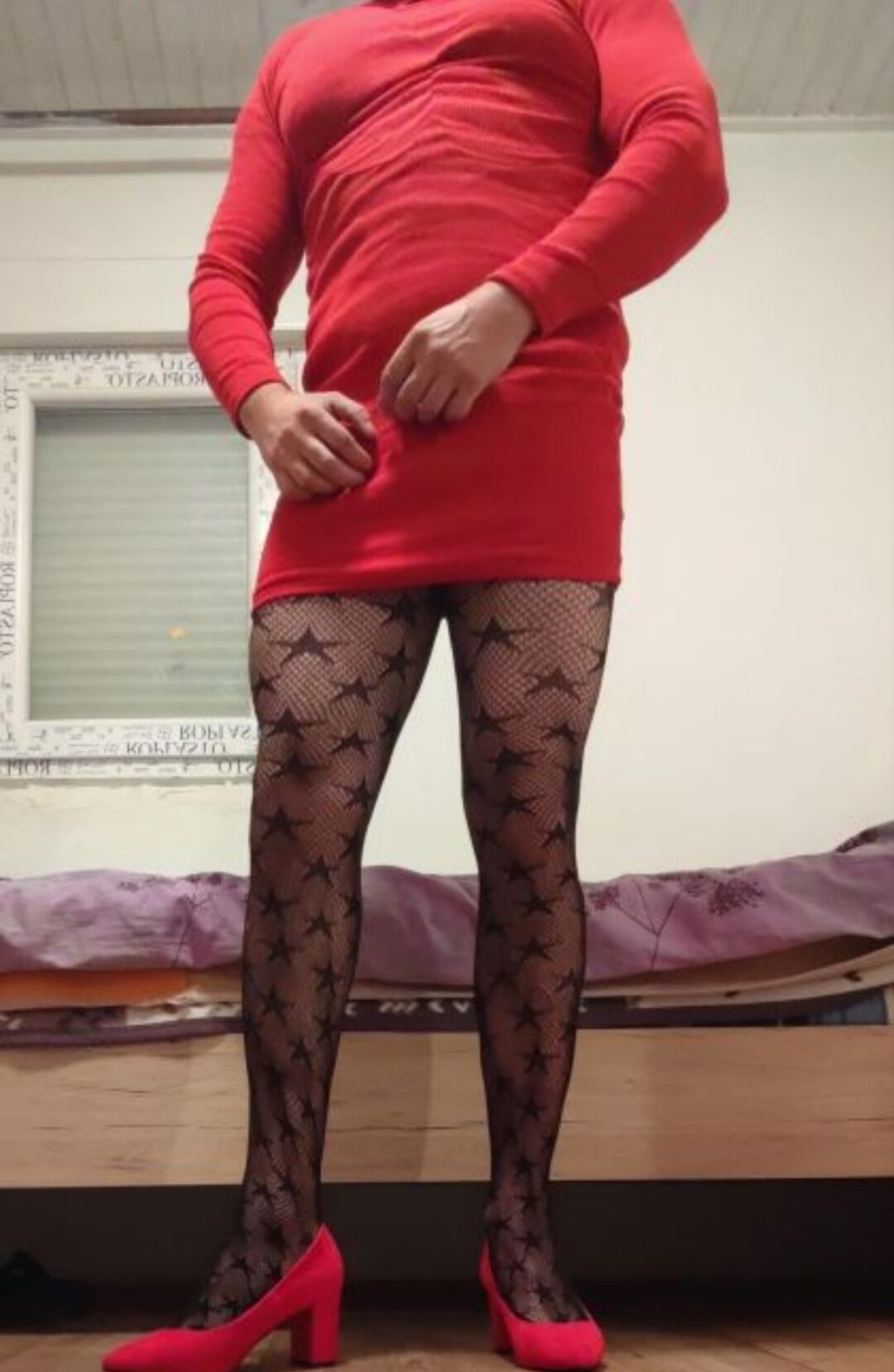 I love red dress and highheels  #2