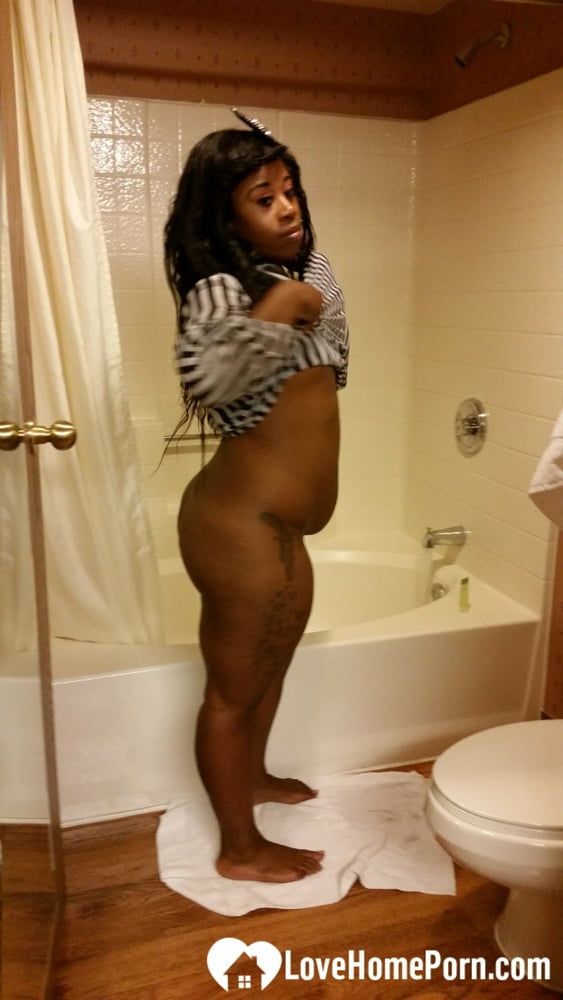 Black honey gets recorded as she showers #35