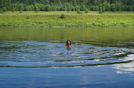 nude playing in volga river         