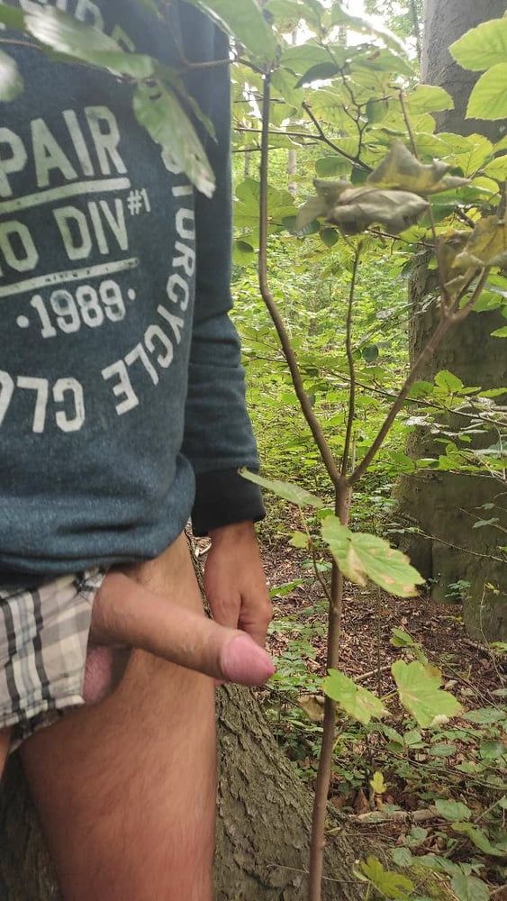 Enjoying myself, my dick and the forest