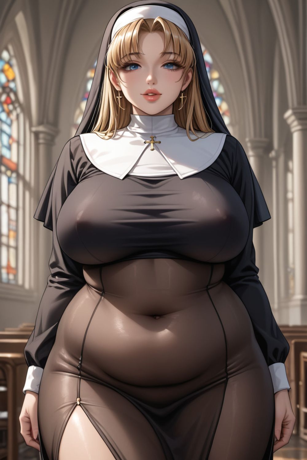 Attractive Busty Nun #4