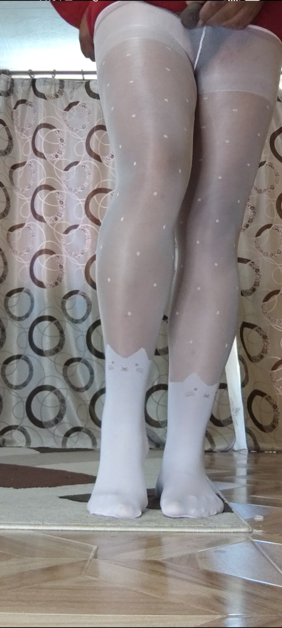 White pantyhose for teen #6