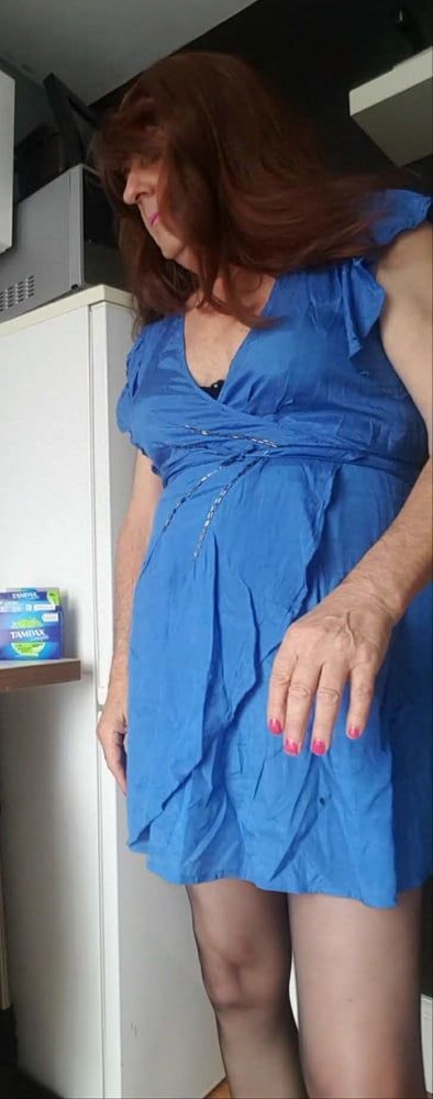 My blue satin dress #9