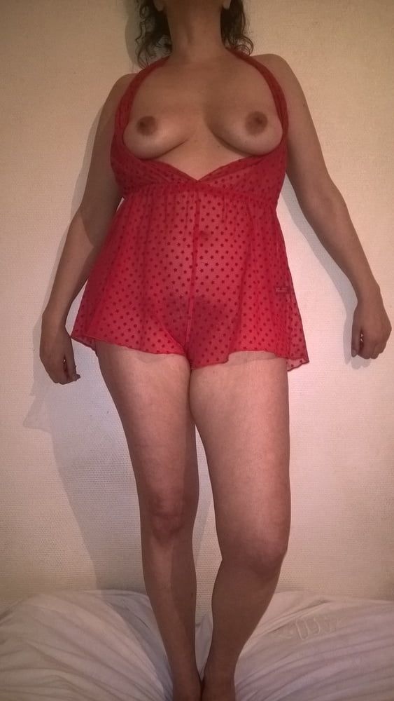 Hairy Mature Wife In Red Lingerie #5