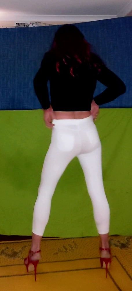 White stretch pants  #7