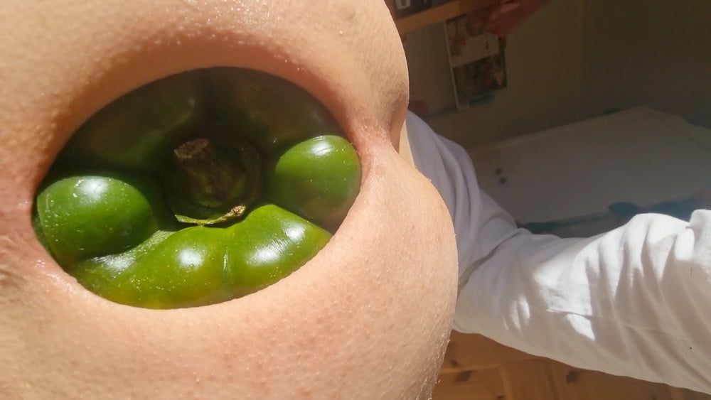 Giant pepper in my hungry asshole pt.1 #5