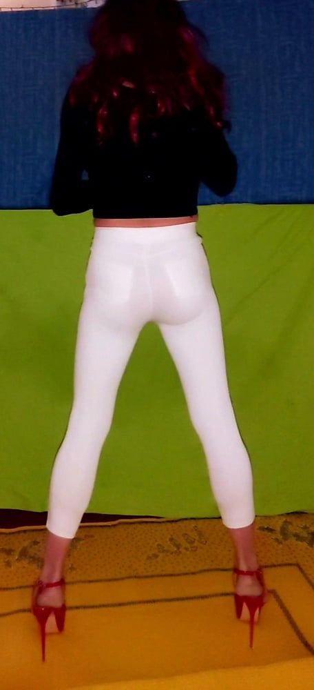 White stretch pants  #11