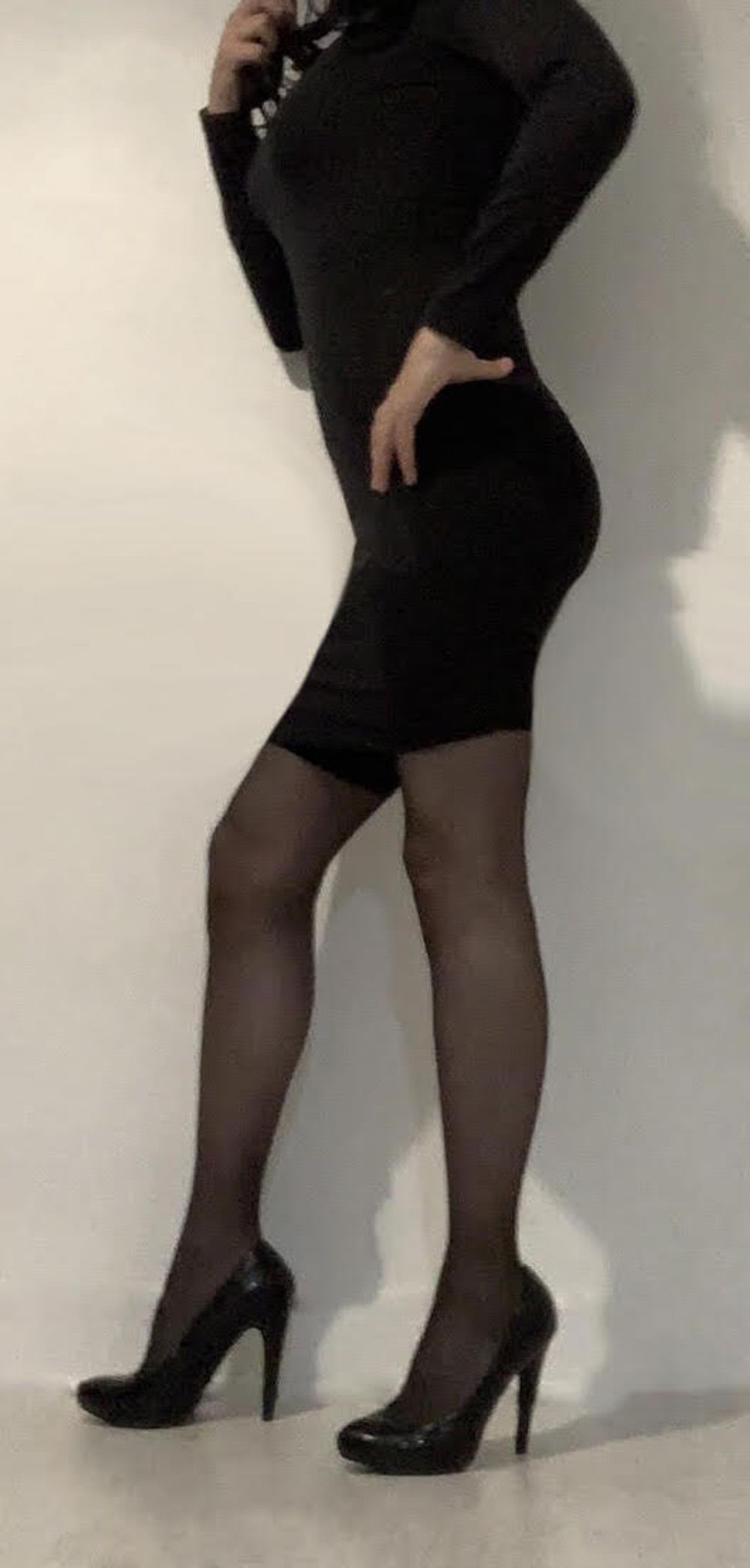 BLACK DRESS AND STOCKINGS #16