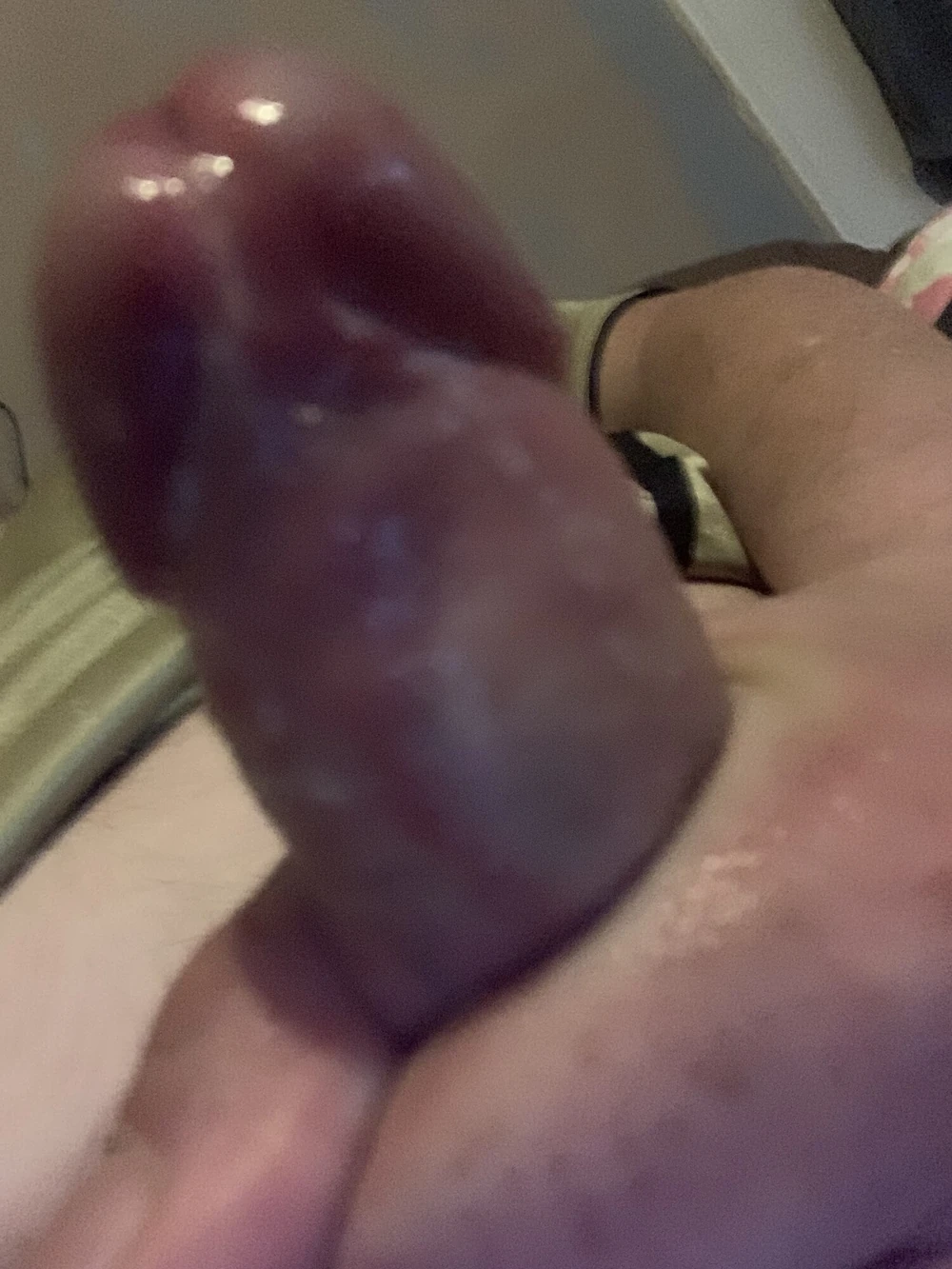 Hard wet uncut cumin cock #5