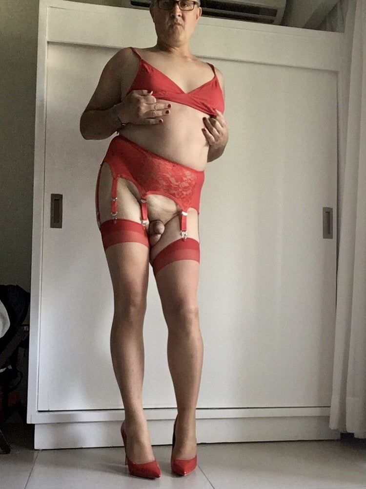 Red Seemed Stockings #26