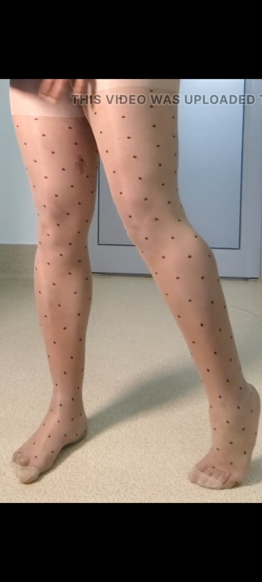 Sheer pantyhose with dots #6