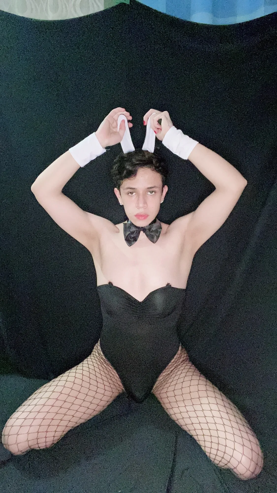 Femboy bunny in fishnets #4