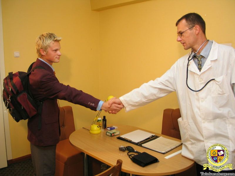Doctor inspects a boys tight foreskin #2
