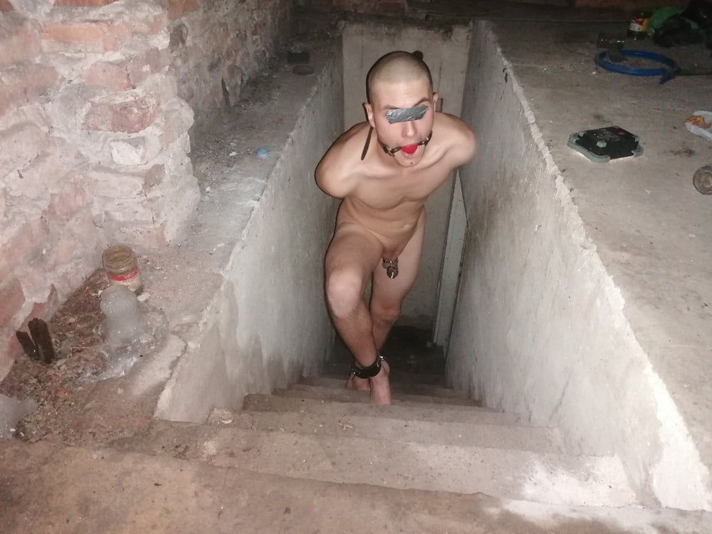 Gay slave tied nigh in Abandoned places  #23
