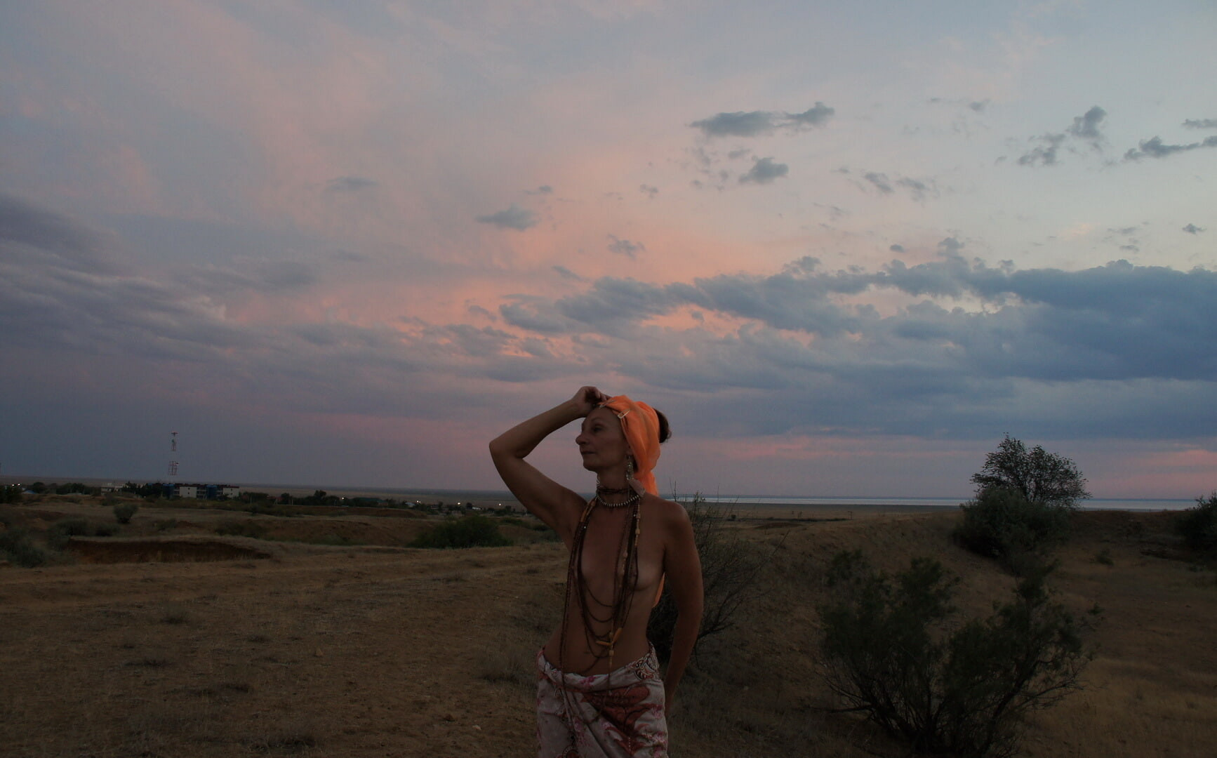 With a jug in the sunsetting sun #57