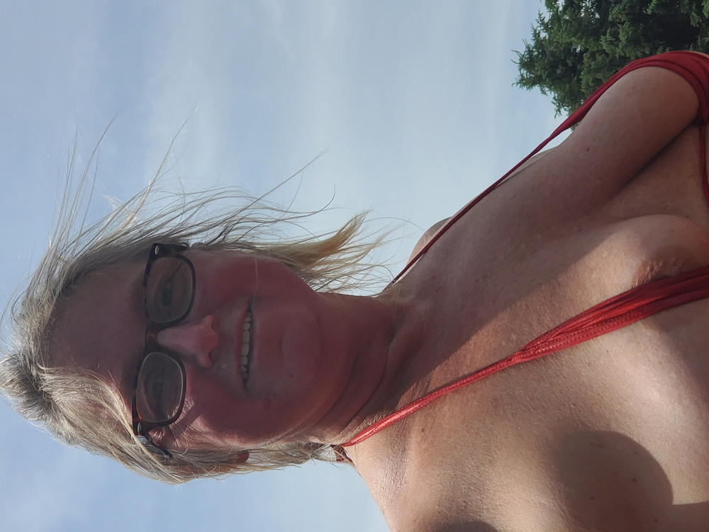 Red thong bikini  #2