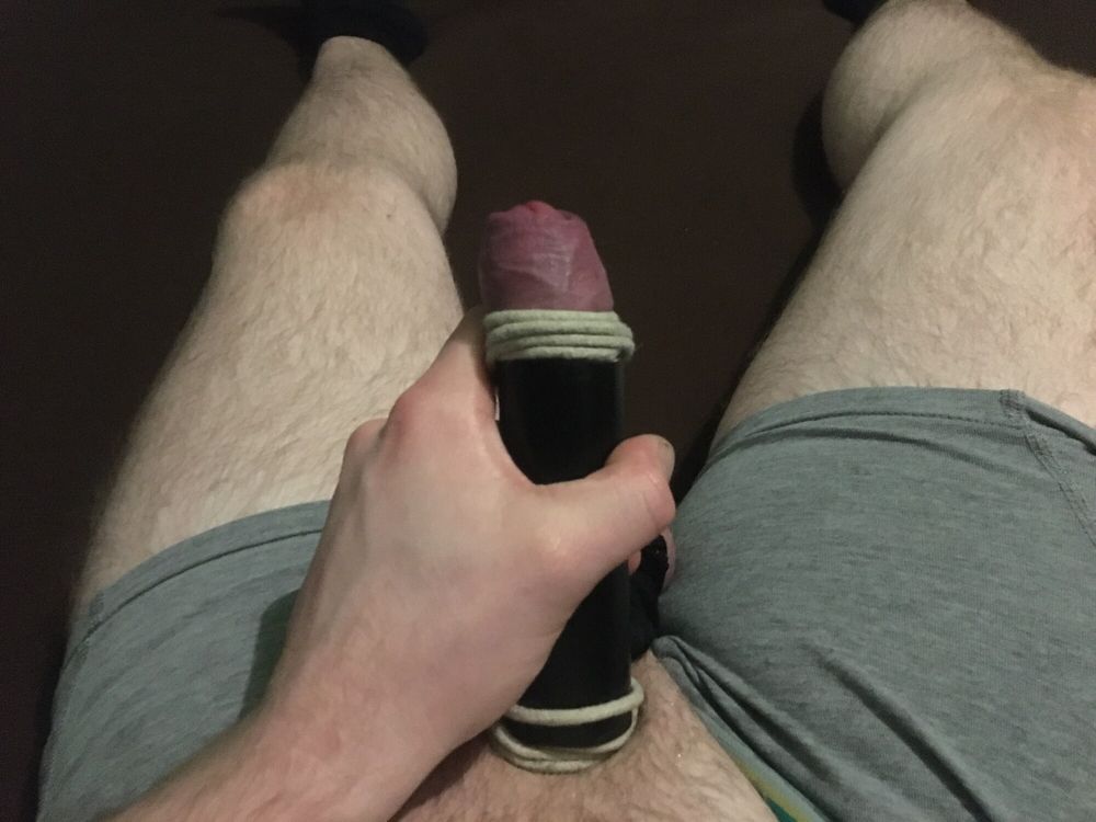 Bound Dick And Balls And Homemade Cocksleeve  #37