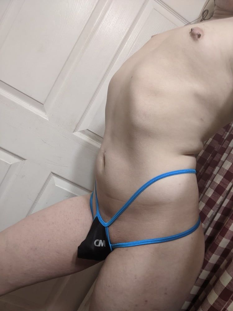 Blue String Thong
